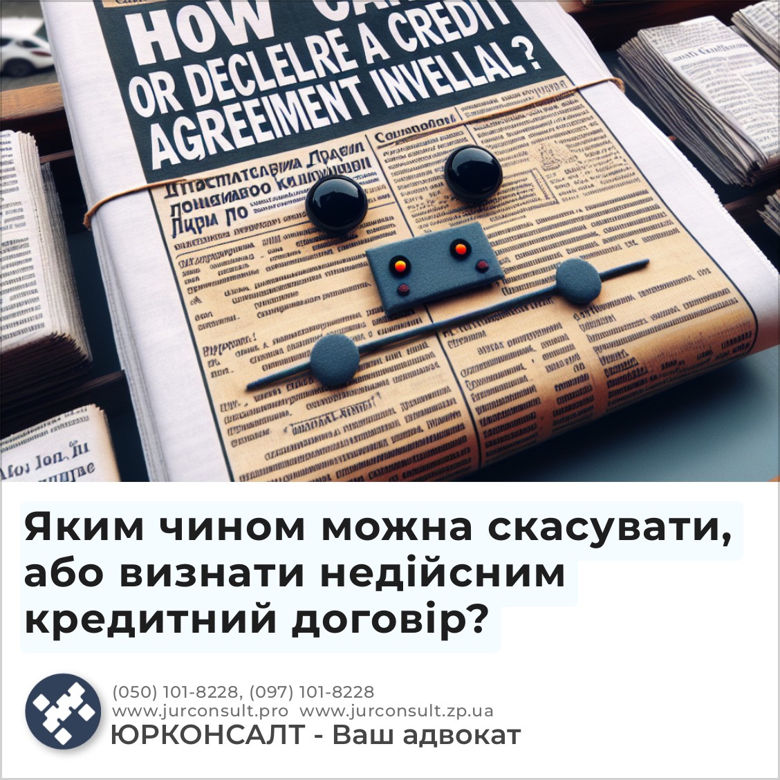 Яким чином можна скасувати, або визнати недійсним кредитний договір?