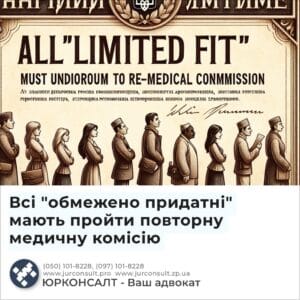 Всі "обмежено придатні" мають пройти повторну медичну комісію