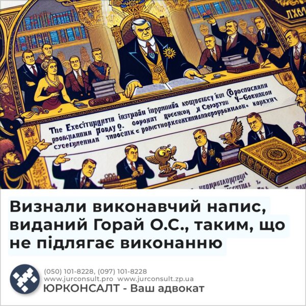 Визнали виконавчий напис, виданий Горай О.С., таким, що не підлягає виконанню