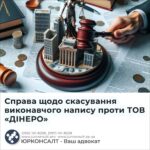 Справа щодо скасування виконавчого напису проти ТОВ «ДІНЕРО»