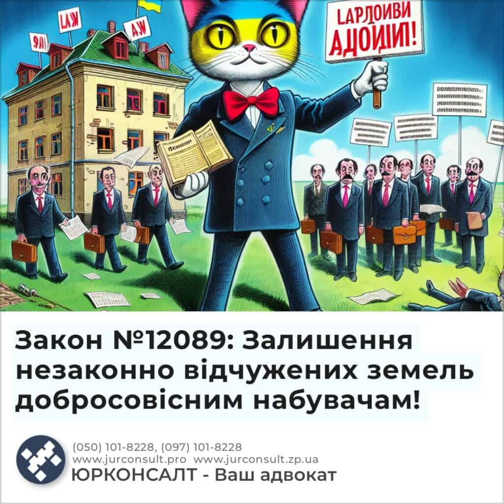 Закон No 12089: Оставлять незаконно отчуждённые земли добросовестным приобретателям!