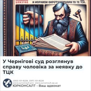 У Чернігові суд розглянув справу чоловіка за неявку до ТЦК