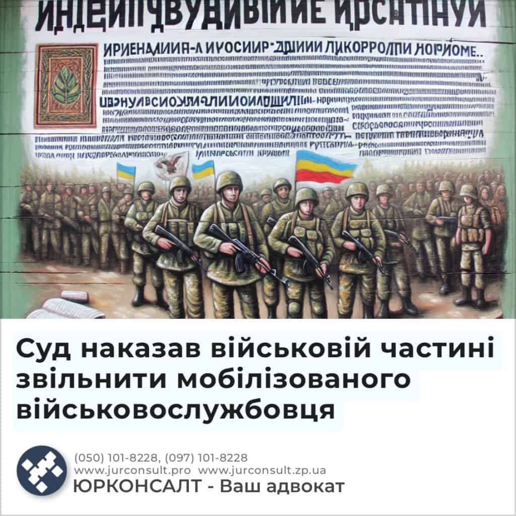 Суд приказал военному подразделению освободить мобилизованного военнослужащего