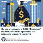 Як ми стягнули з ТОВ "Фінфорс" майже 10 тисяч гривень на користь нашого клієнта