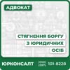 Повний юридичний супровід стягнення боргів з підприємствПретензійний, судовий і примусовий порядок стягненняПідготовка документів та представництво у судіВикористання дієвих санкцій та механізмів впливуІндивідуальна стратегія для кожного клієнтаПрофесійна консультація та чітка комунікація