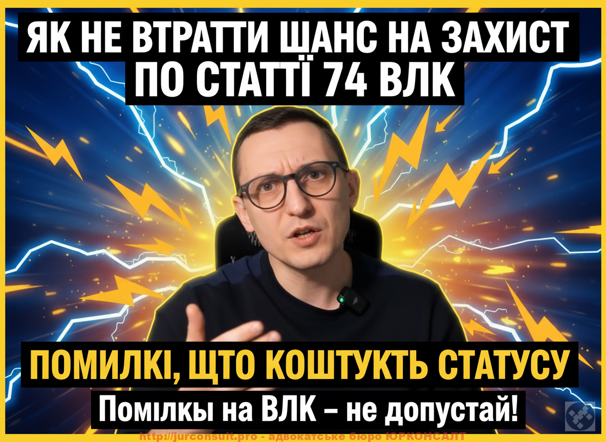 Як не втратити шанс на захист по статті 74 ВЛК: помилки, що коштують статусу