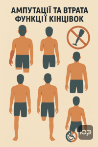 Перелік захворювань для встановлення другої групи інвалідності, з акцентом на ампутації кінцівок і випадки неможливості протезування для отримання другої групи інвалідності в Україні