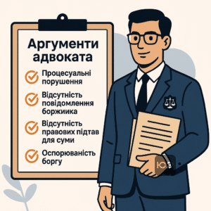 Головні аргументи адвоката у справі щодо скасування виконавчого напису та захист прав клієнта