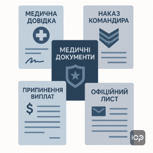 Важные документы для судебного иска по выплатам военнослужащих за ранения и отпуск, включая постановление ВВК, приказ командира и медицинские выписки.