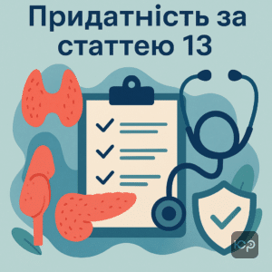 Огляд суті та призначення статті 13 розкладу хвороб наказу №402 для військово-лікарської комісії, що регулює придатність осіб з ендокринними захворюваннями до військової служби.