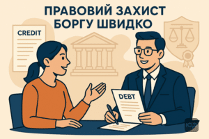 Коротка консультація адвоката щодо захисту від виконавчого напису та стягнення боргу за кредитом, практика скасування арештів та відновлення прав.