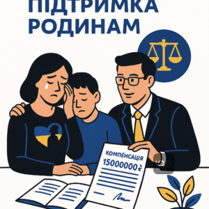 Професійна юридична підтримка родинам загиблих військових у виплаті 15 млн грн компенсації