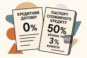 Аналіз кредитного договору банку «Глобус» з прихованими 50% річних і 3% комісією, що є незаконними за законом про споживче кредитування