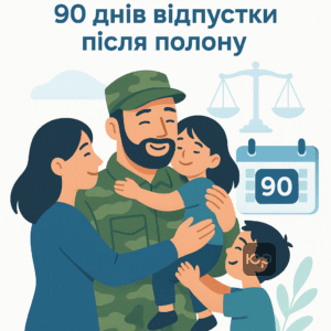Пояснення законного права військовослужбовців, звільнених з полону, на 90 днів оплачуваної відпустки для реабілітації та відновлення, згідно із Законом №4749-IX.