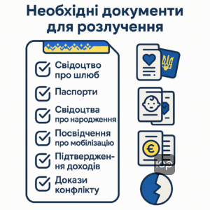 Документи для дистанційного розлучення в Україні 2026: перелік необхідних паперів для успішного подання заяви через електронний суд, ЦНАП або адвоката.