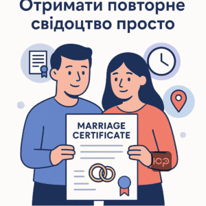 Информация о быстром и безошибочном получении повторного свидетельства о браке, важность документа для юридических процедур в Украине.