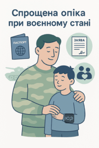 Упрощенная процедура установления опеки во время военного положения для близких родственников и крестных родителей в Украине с минимальным пакетом документов и быстрой защитой детей без родительской опеки.
