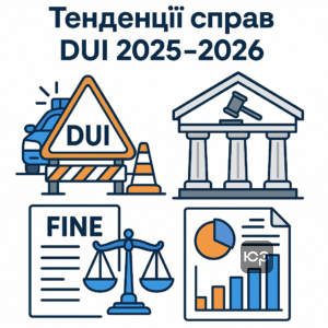 Статистика порушень DUI 2025-2026, судова практика та процесуальні помилки у справах, поради адвоката щодо оскарження штрафів