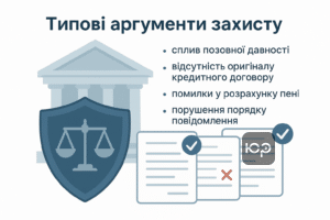 Советы по типичным аргументам защиты заемщика в судебных делах с банком, включая информацию о сроках исковой давности, оригиналы договоров, и способы проверки подачи иска на сайте Судебной власти Украины.