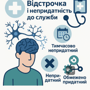 Информация об отсрочке от мобилизации по нервным заболеваниям: временная, полная непригодность и ограниченная пригодность для службы.