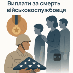 Ілюстрація до блогу про виплати за смерть військовослужбовця, яка показує підтримку сім'ї та законодавчі компенсації.