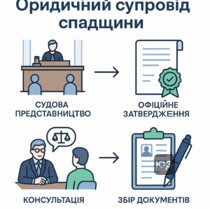 Юридичний супровід у судовому процесі продовження строку на прийняття спадщини з консультацією, збором доказів, поданням позову і представництвом у суді
