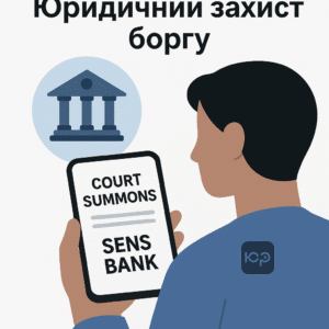 Судовий процес з Сенс Банком: початок позовної справи, досудові заходи, юридичний захист боргу