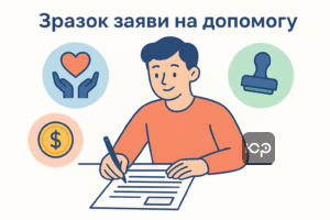 Зразок заяви на одноразову грошову допомогу та інструкція для подання заявки у соціальні служби