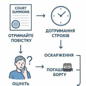 Рекомендації для позичальника щодо дій після отримання судової повістки зі строками подачі заперечень за цивільним процесуальним законодавством