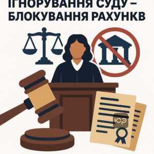 Наслідки ігнорування судової повістки та блокування банківських рахунків: заочне рішення суду і примусове стягнення боргу банком