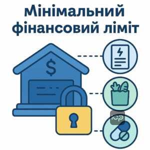 Ліміт видаткових операцій для боржників під час воєнного стану в Україні із гарантованим мінімальним фінансовим забезпеченням на оплату комунальних послуг, продуктів та ліків.