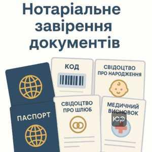 Информация об обязательном нотариальном заверении документов для увольнения по семейным обстоятельствам из-за инвалидности, включая паспорта, идентификационные коды, документы о родстве и медицинские заключения.