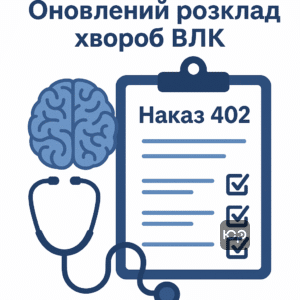 Оновлений розклад хвороб у військово-лікарській комісії за Наказом 402, критерії оцінки стану здоров'я нервової системи призовників в Україні