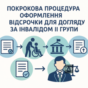 Покрокова процедура оформлення відстрочки по догляду за інвалідом 2 групи з урахуванням юридичного супроводу та необхідних документів у ТЦК та СП