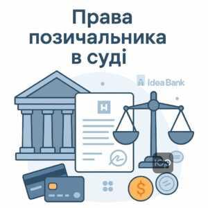 Информативная иллюстрация о судебных процессах и правах заемщиков по делам кредитов Укрсиббанка и Идея Банка сопровождена спорами с факторинговой компанией Супериум.