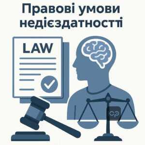 Условия и законные основания для признания лица недееспособным согласно украинскому законодательству, включая психические заболевания и решение суда.