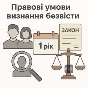 Підстави для визнання особи безвісти відсутньою за українським законодавством з описом критеріїв загального та особливого режимів.