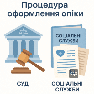 Разница между процедурой оформления опекунства в суде и постоянного ухода через органы социальной защиты в Украине. Объяснение последовательности и требований для получения статуса опеки или ухода. 