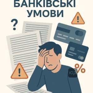 Пояснення про приховані умови кредитних карток банків і законодавчі обмеження на штрафні санкції в Україні для захисту споживачів.