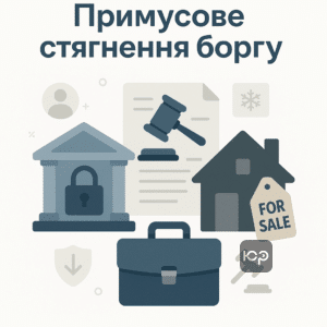 Заходи виконавця з примусового стягнення боргу: арешт рахунків, опис майна, обмеження виїзду та утримання доходів згідно з Законом України.