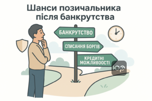 Пояснення наслідків банкрутства фізичної особи, включаючи репутаційні та фінансові обмеження після списання боргів, з обережним ставленням кредиторів.