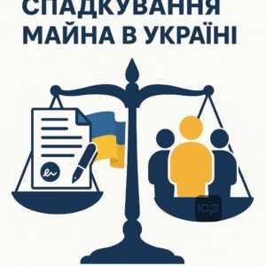 Право на наследство в Украине: современное графическое изображение законных наследников и юридических документов, символизирующее процедуру наследования имущества по закону и завещанию.
