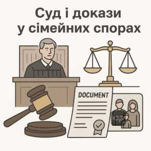 Ілюстрація судового процесу та збору доказів для припинення батьківських обов’язків у суді, що допомагає розуміти правовий механізм судового позбавлення батьківських прав в Україні.
