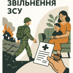 Иллюстрация о временной непригодности военнослужащих в ВСУ и процесс увольнения по медицинским показаниям, практическое применение нормы законодательства для мобилизованных и контрактников, возвращение к семье после получения медицинского заключения.