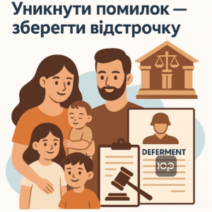 Типові помилки при збереженні права на відстрочку від мобілізації для багатодітних батьків, поради юриста для уникнення втрати права