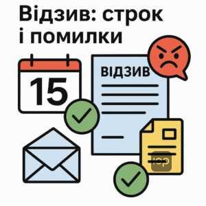Детальний опис строку подання відзиву на позов стягнення боргу згідно з ЦПК України, включаючи важливість дотримання 15-денного терміну та уникнення процесуальних помилок, таких як відсутність доказів і квитанцій про відправку.