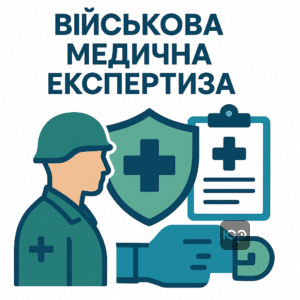 Ілюстрація, що символізує військово-лікарську експертизу та регуляції щодо травм, відповідно до статті 81 розкладу хвороб наказу 402 в Україні, яка описує оцінку медичного стану та придатності до військової служби після травм.