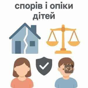 Вирішення майнових спорів і питань опіки дітей відповідно до українського законодавства, що захищає права дитини при розлученні.
