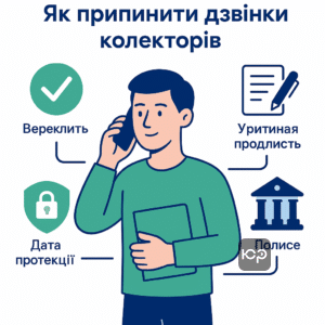 Покроковий план припинення дзвінків та погроз від колекторів Crypsee, включаючи перевірку легітимності, надсилання претензій, звернення до НБУ та правоохоронних органів, а також захист персональних даних.