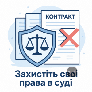 Юридическая защита от мошеннических кредитных договоров через недействительность сделки по закону Украины и представительство в суде для отмены долга.